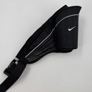 Nike Black Running Belt Waist Pack Hydration Bottle Holder Sport Fitness